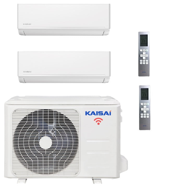 Kaisai Multi Split Set 5,3 kW met 2 ICE wandunits wit en buitenunit