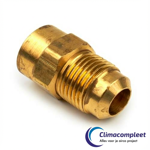 Flare Verloopverbinding 3/8" Inwendig x 1/2" SAE Uitwendig - Messing
