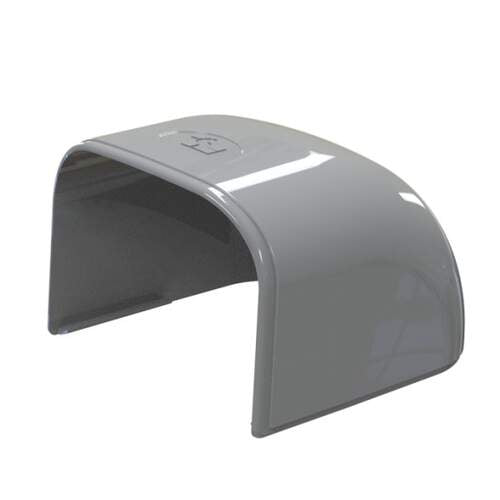 Antraciet Tecnosystemi Optima Afdek/Eindkap TC75 75mm voor airco leidinggoot afsluiting, RAL 7016.