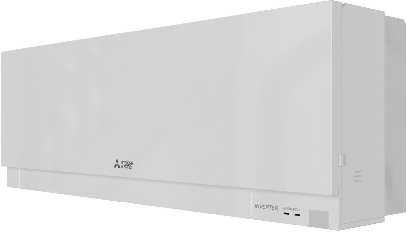 Mitsubishi Electric ZEN design airco parelwit wandunit modern interieur