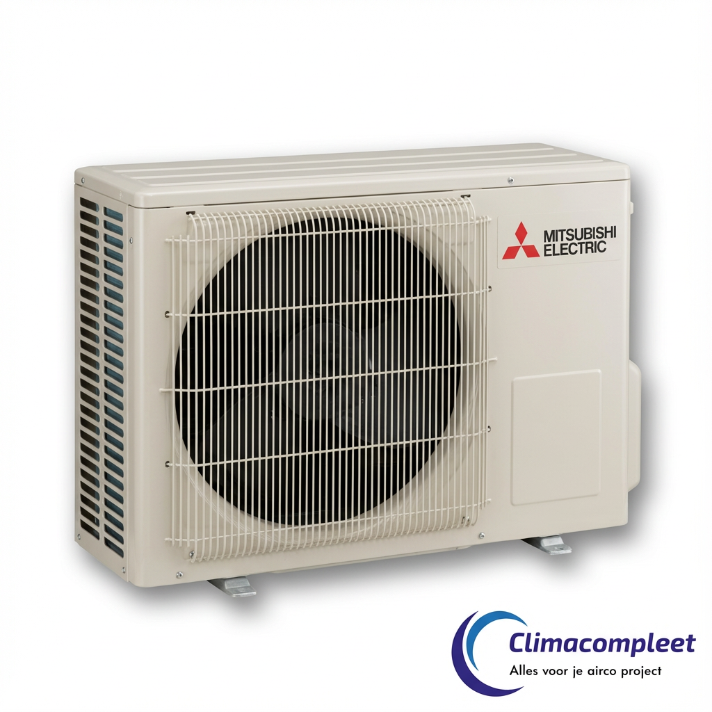 Single split buitendeel MUZ25 Mitsubishi electric. een zuinige en stille buiten unit 