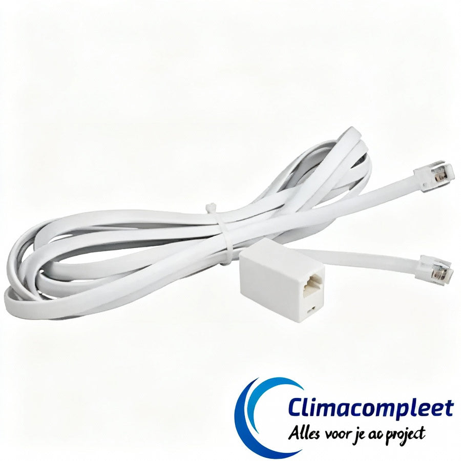 Detail van de connector van het Sauermann verlengsnoer voor mini condenspompen.