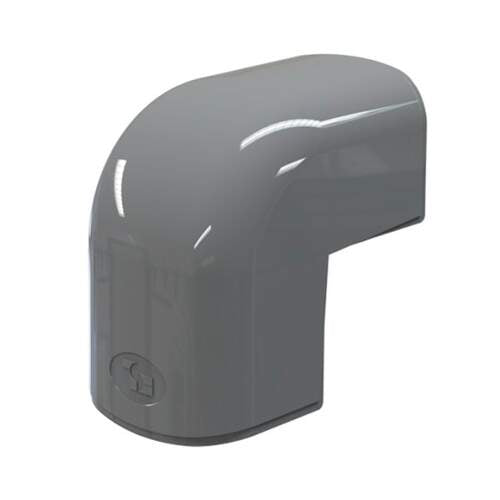 Tecnosystemi Optima Buiten Bocht 90° (CAE75) Antraciet RAL 7016 voor nette afwerking van de airco leidinggoot rond een externe hoek op de gevel.