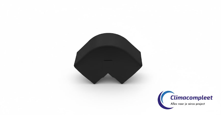 Castel leidinggoot bochtstuk 90 graden 80mm zwart voor professionele airco installatie afwerking