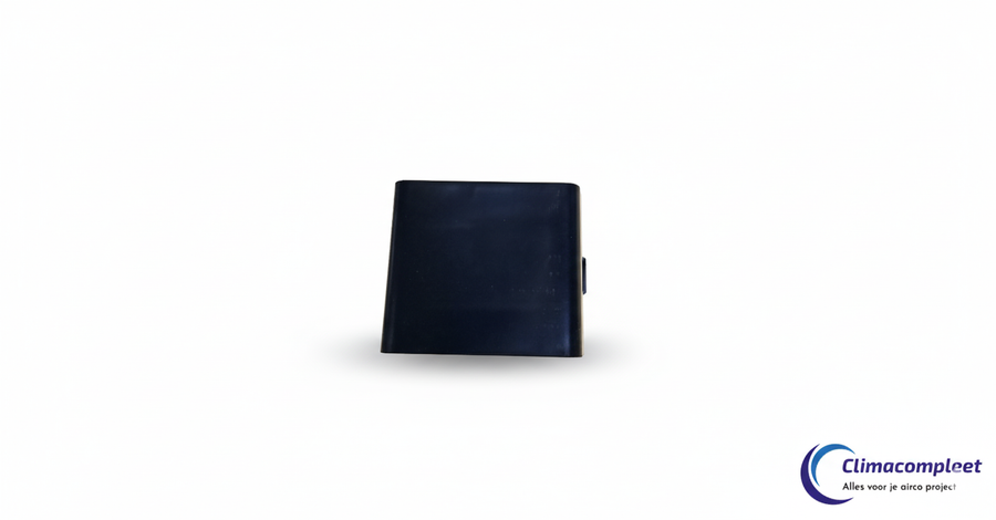 Castel leidinggoot muurkap eindstuk 80mm zwart voor luchtdichte airco doorvoer