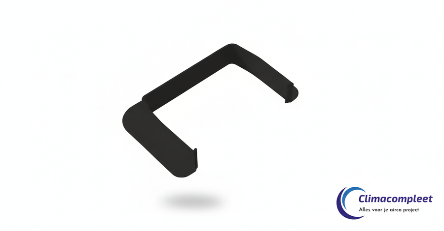 Castel leidinggoot beugel zwart 80mm voor stevige bevestiging airco koelleidingen