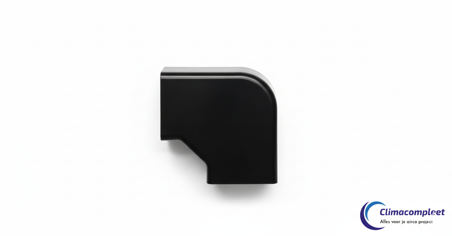 Castel leidinggoot bochtstuk 80mm zwart voor professionele airco installatie afwerking