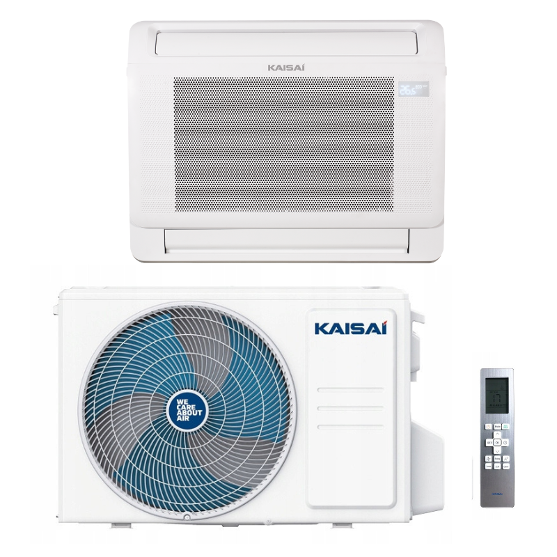 Kaisai Console 3,5 kW vloermodel set – binnenunit, buitenunit en afstandsbediening wit
