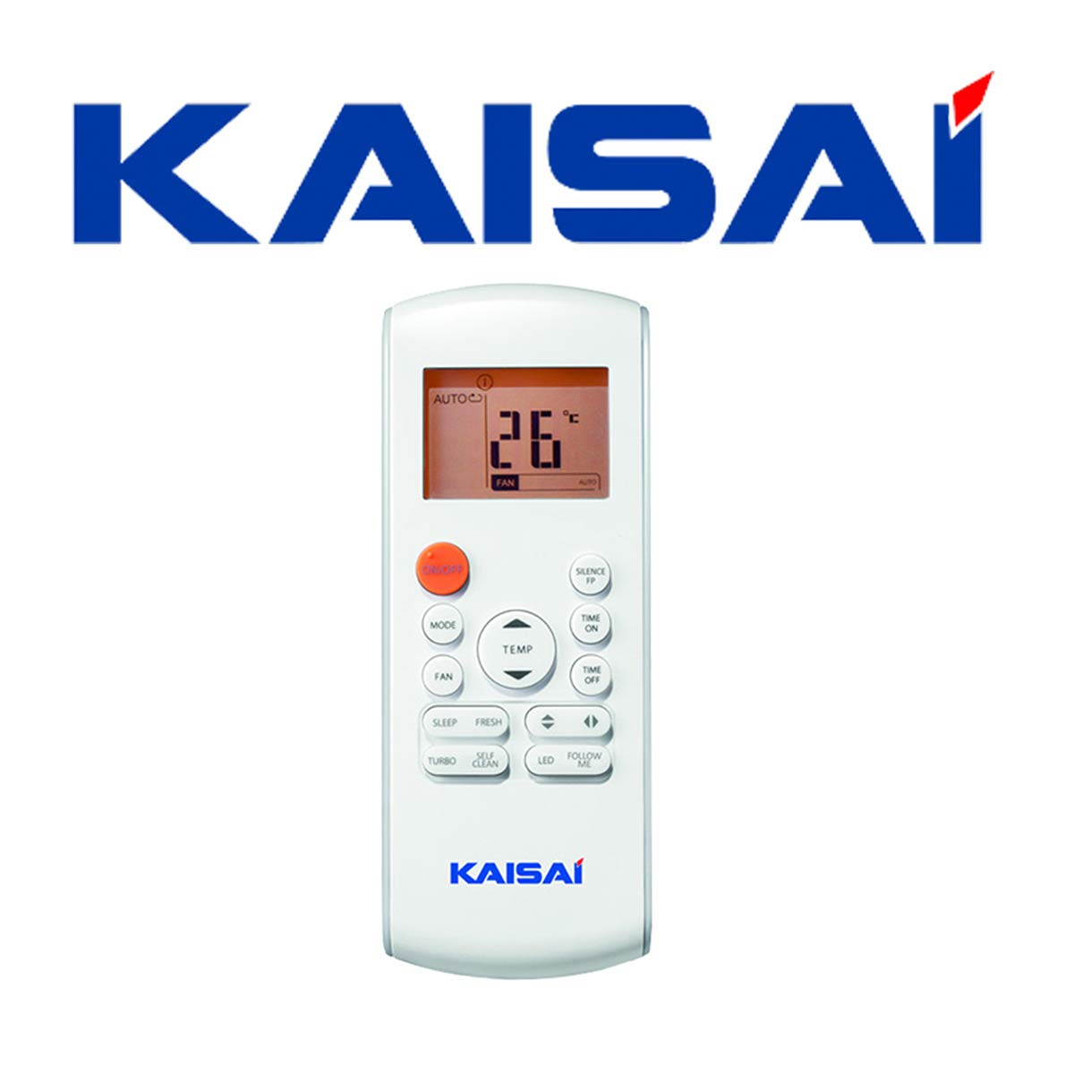 Kaisai logo en afstandsbediening