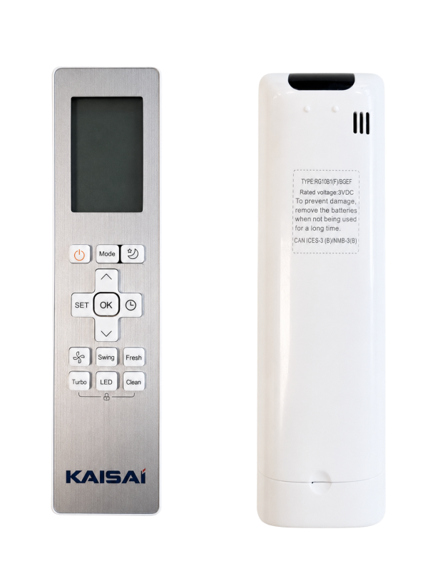 Kaisai RG10B draadloze infrarood afstandsbediening voor- en achterkant