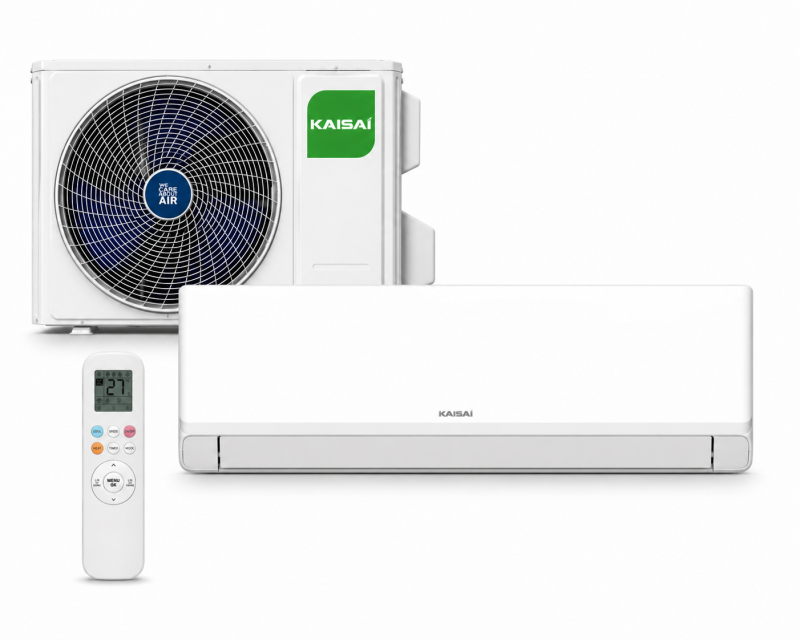 Kaisai Geo 2,7kW single split set – binnen- en buitenunit met afstandsbediening