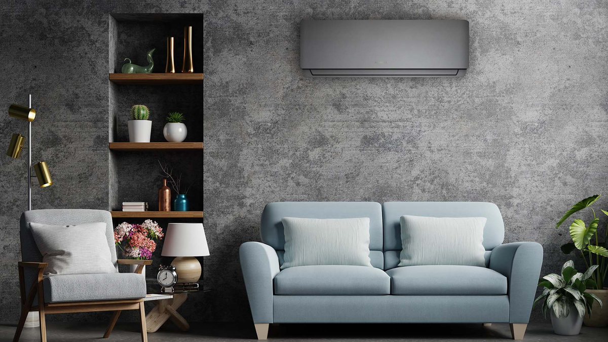 Kaisai Geo+ grijs gemonteerd in woonkamer – premium interieur