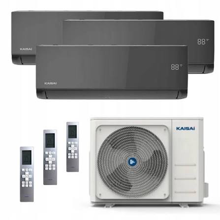 Kaisai Multi Split Set 8,0 kW – 1× ICE 2,6 kW + 2× ICE 3,5 kW Zwart