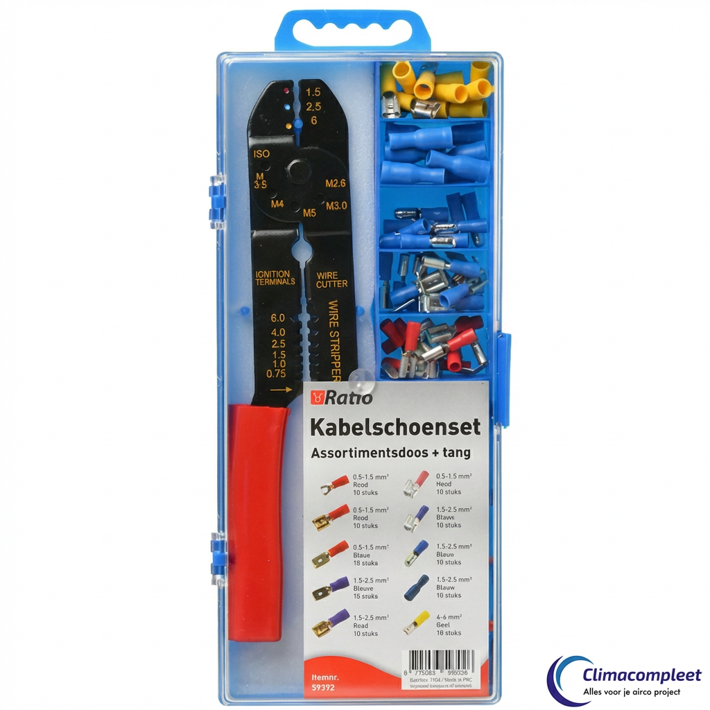 RATIO Kabelschoen set + tang 100-delig