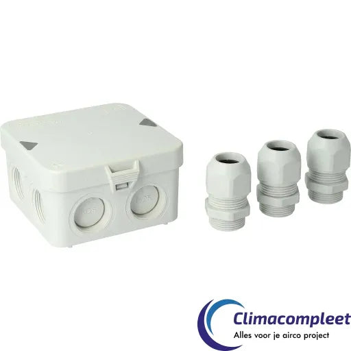 Kabeldoos + 3 wartels M25 IP65 XL