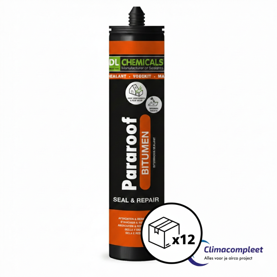 12x Pararoof Bitumen Kit Zwart - Dakdoorvoeren & Reparaties