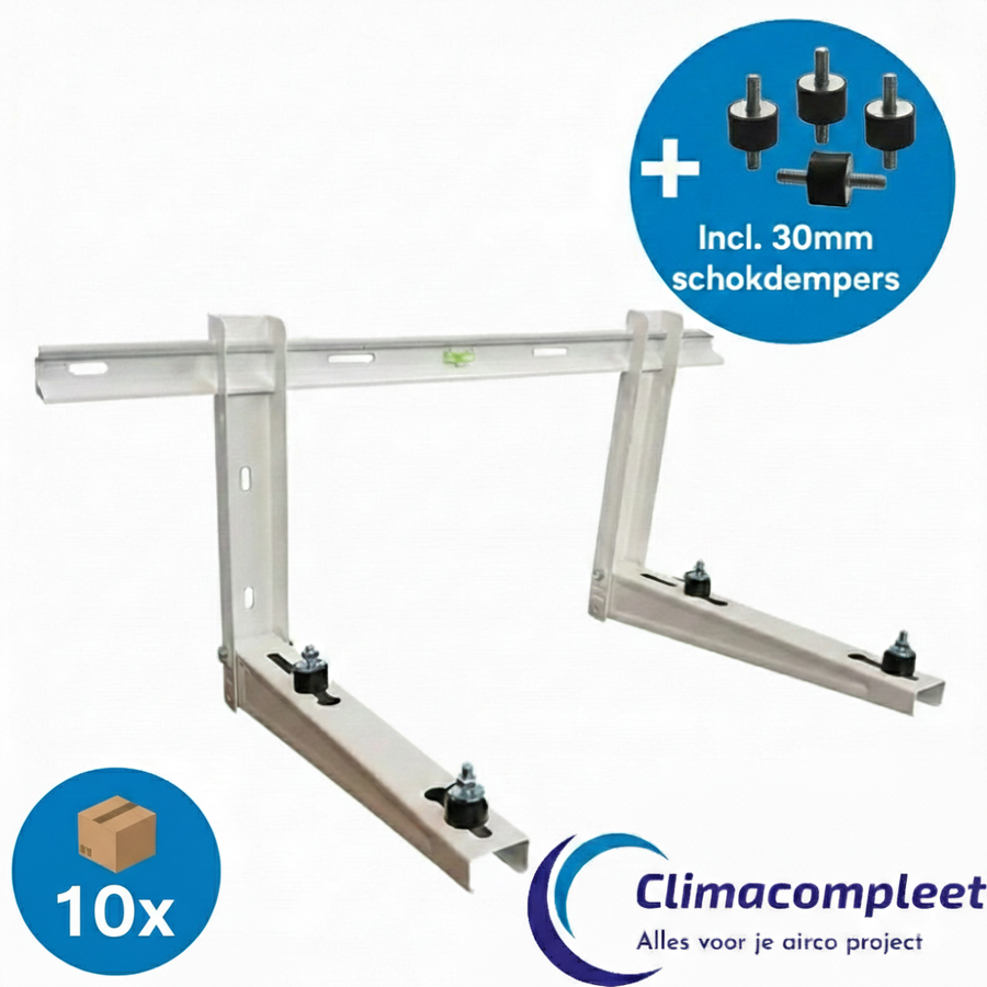 10 x NovaPlus Muurbeugel Buitenunit 450mm - Trillingsvrij tot 160kg