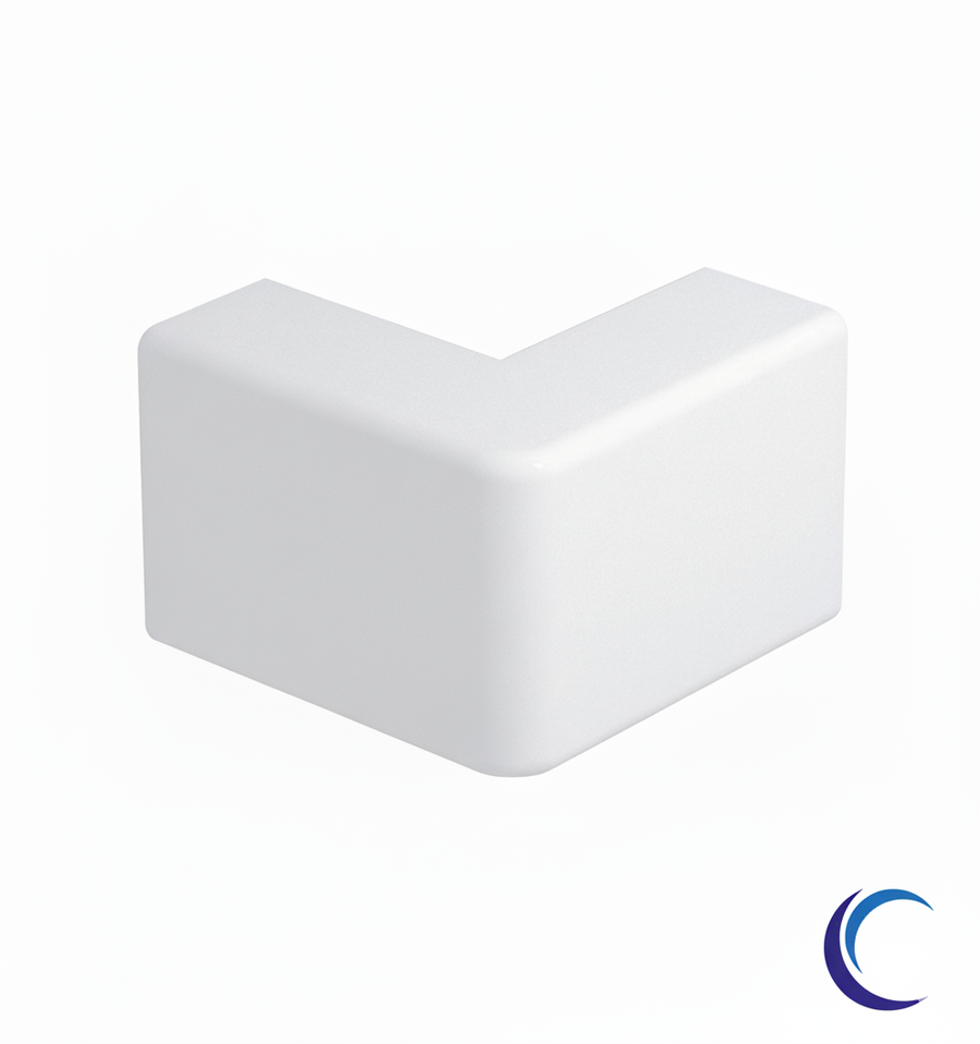 Buiten bocht Castel 80mm wit